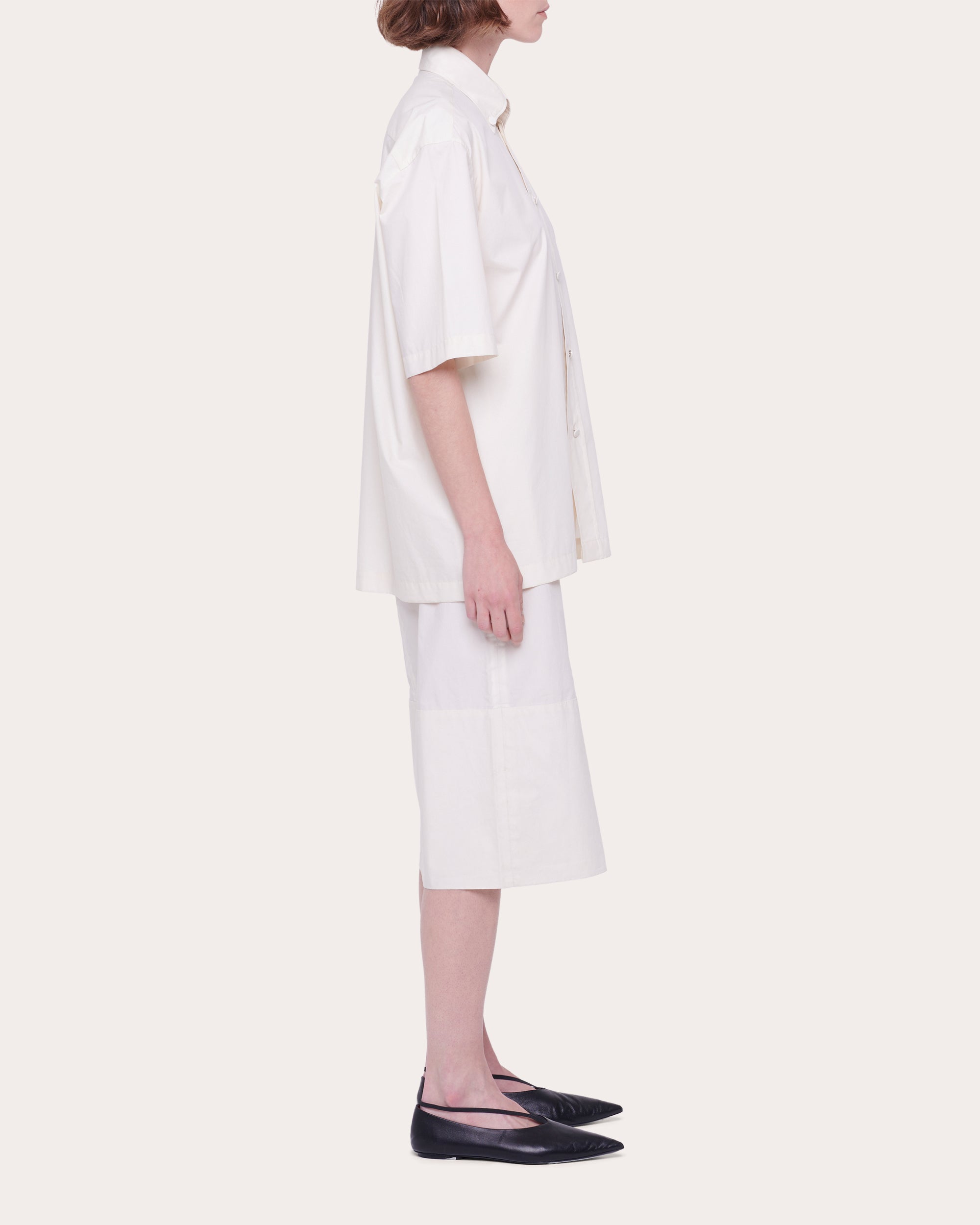 Sequin-Embellished Cotton-Poplin Midi Skirt