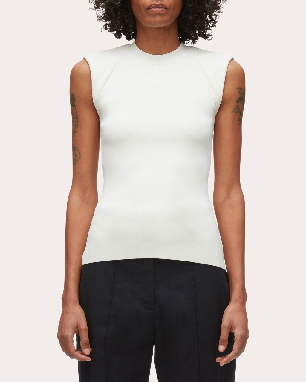 Ribbed Knit Jersey Top