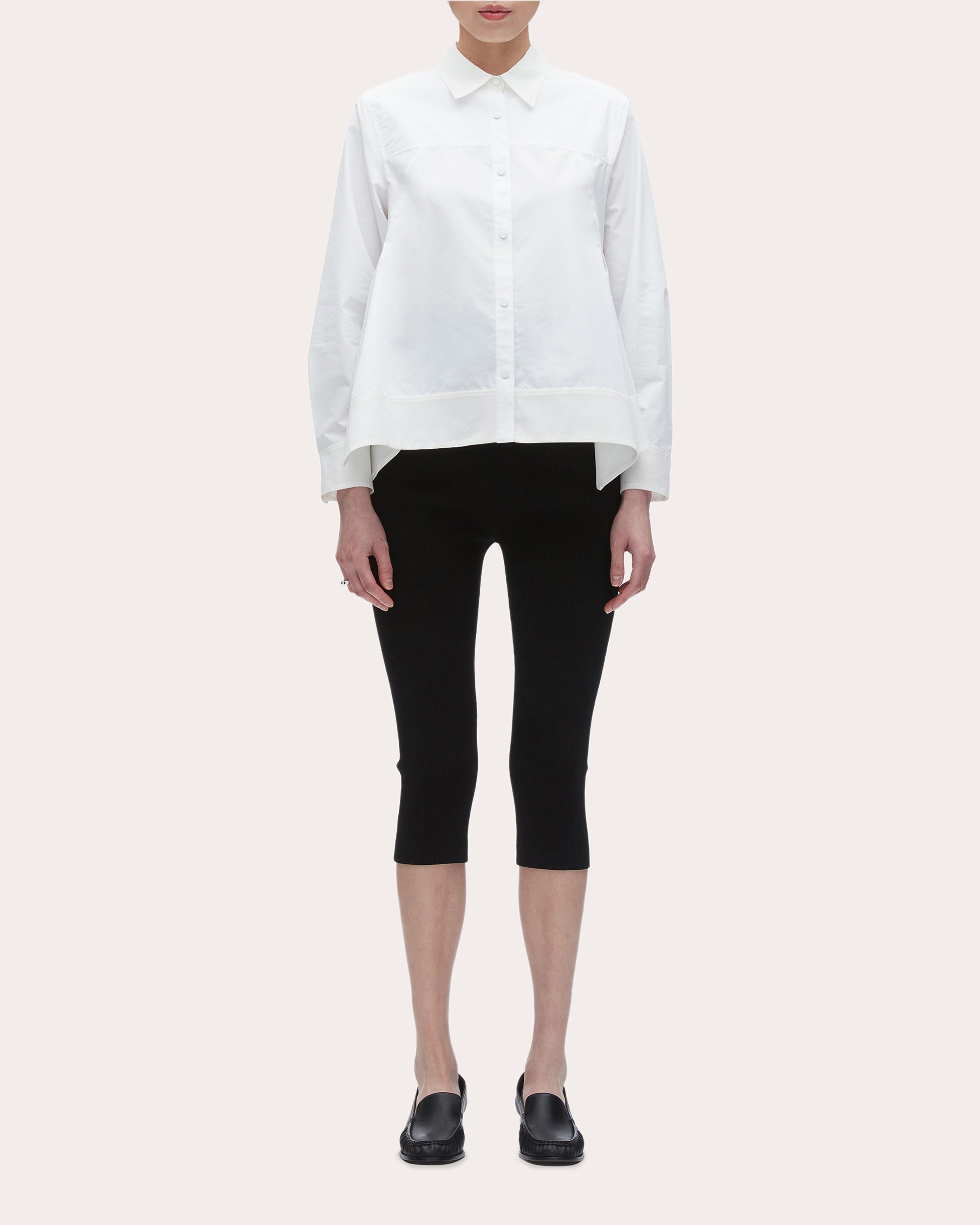 Asymmetric Techno Poplin Shirt