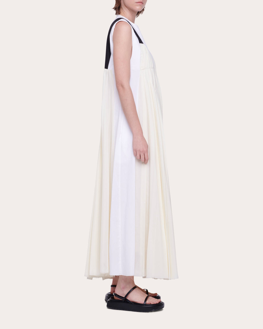 Pleated Combo Dress