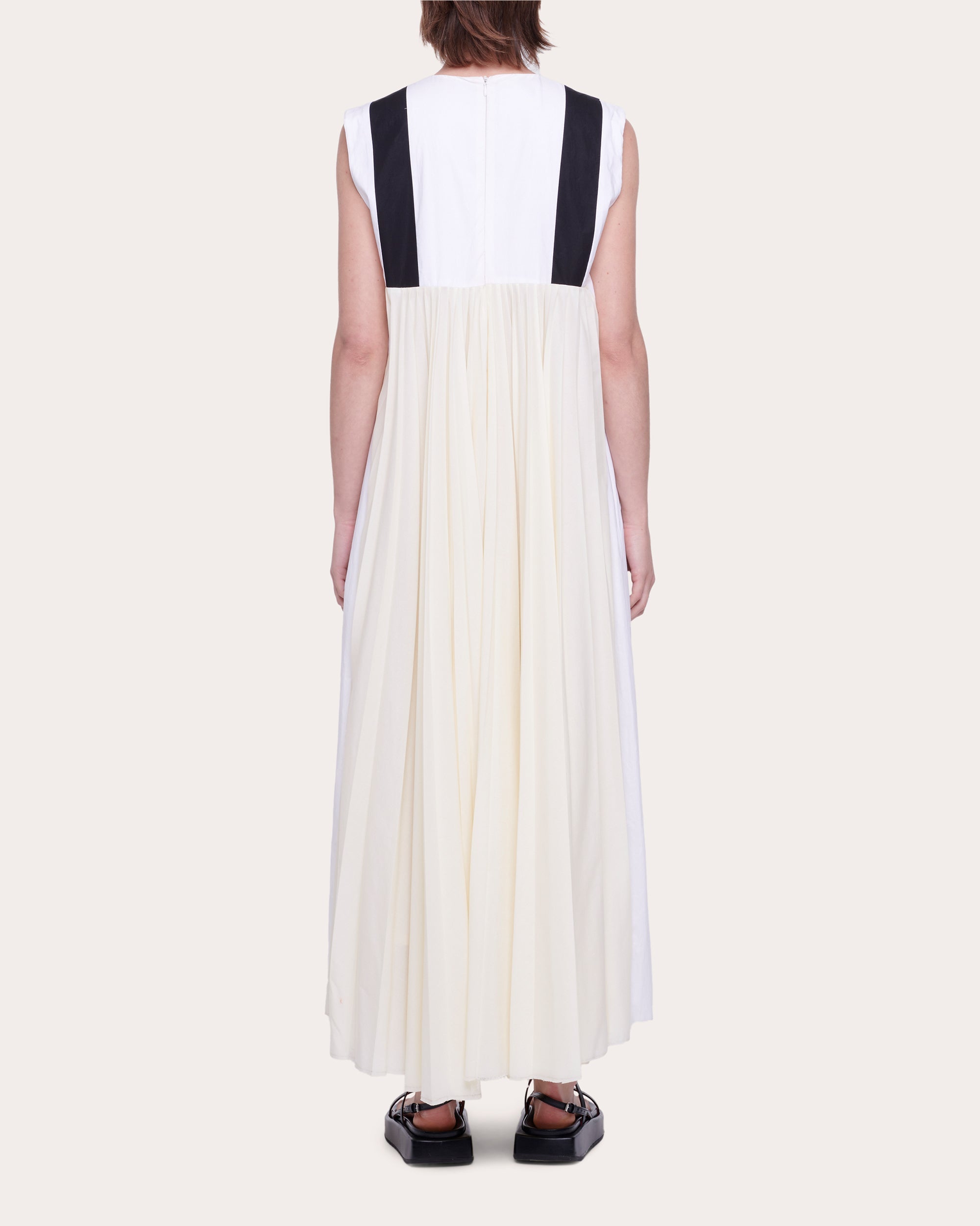 Pleated Combo Dress