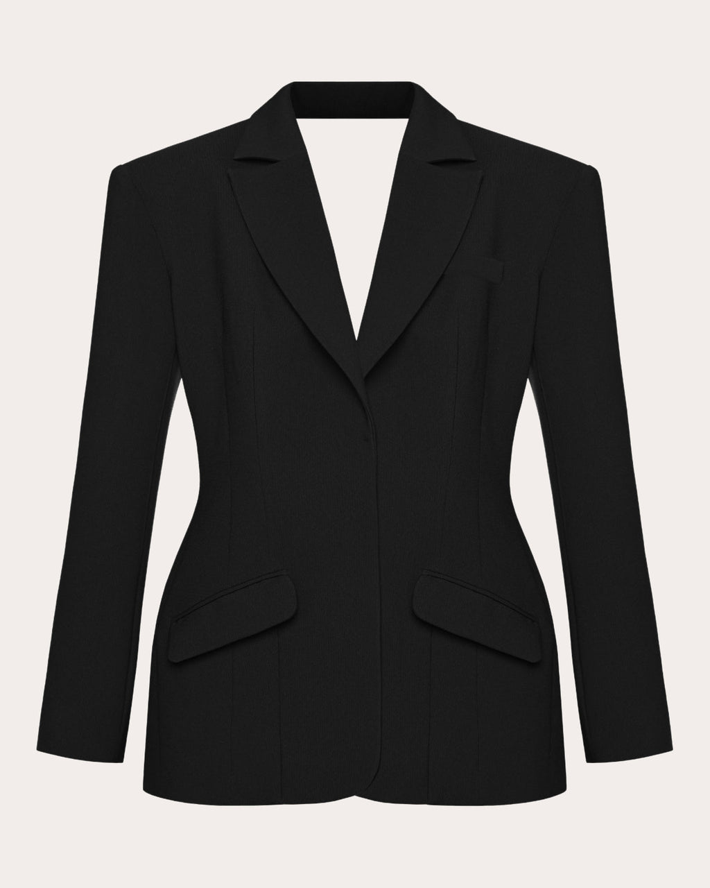 Cut-Out Crepe Blazer