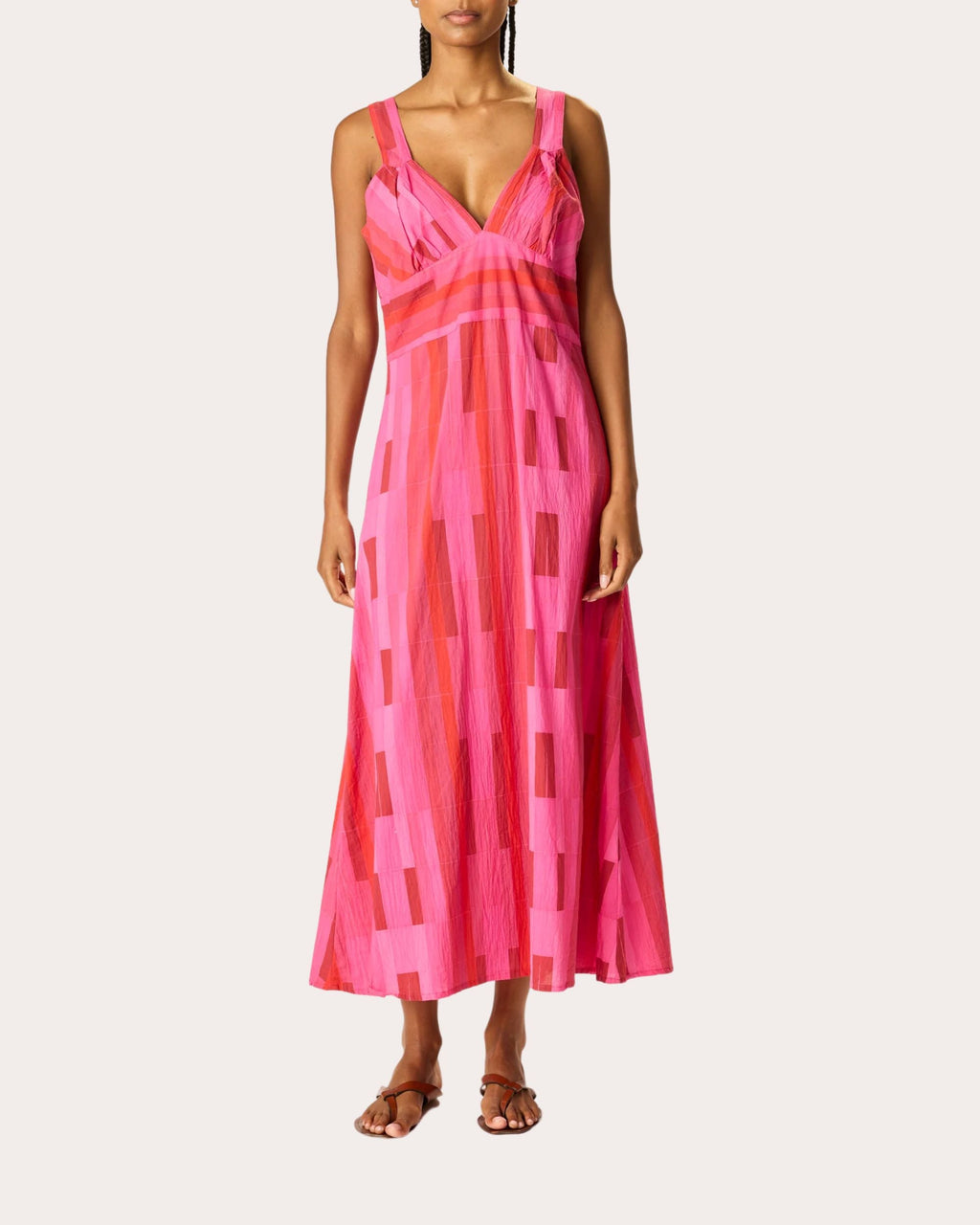 Jackie Cotton V-Neck Maxi Dress