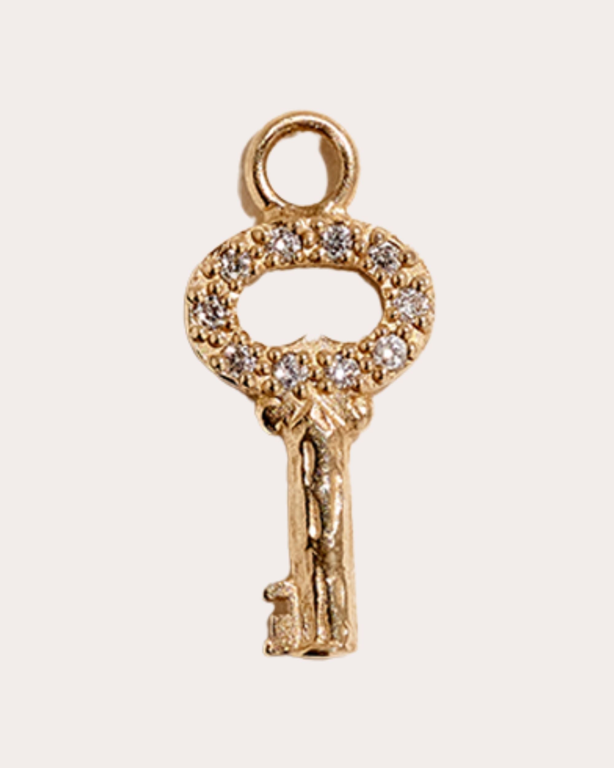 Fini's Key 14K Gold Diamond Pendant