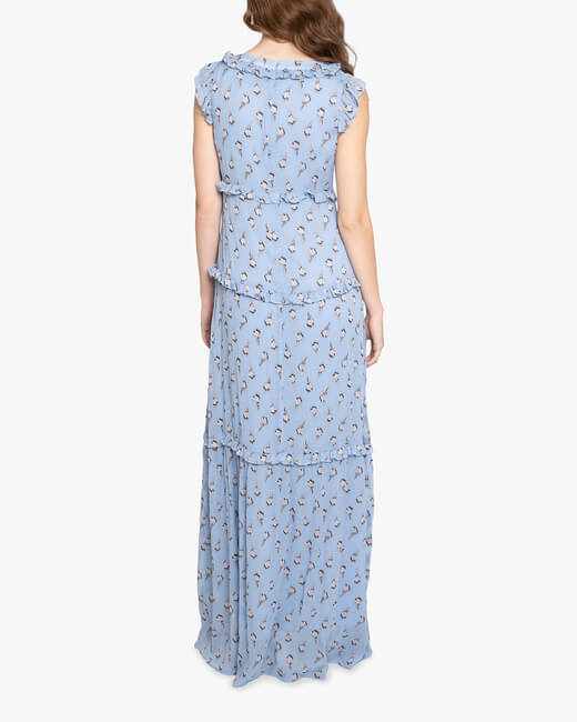 Rose Ruffle Maxi Dress