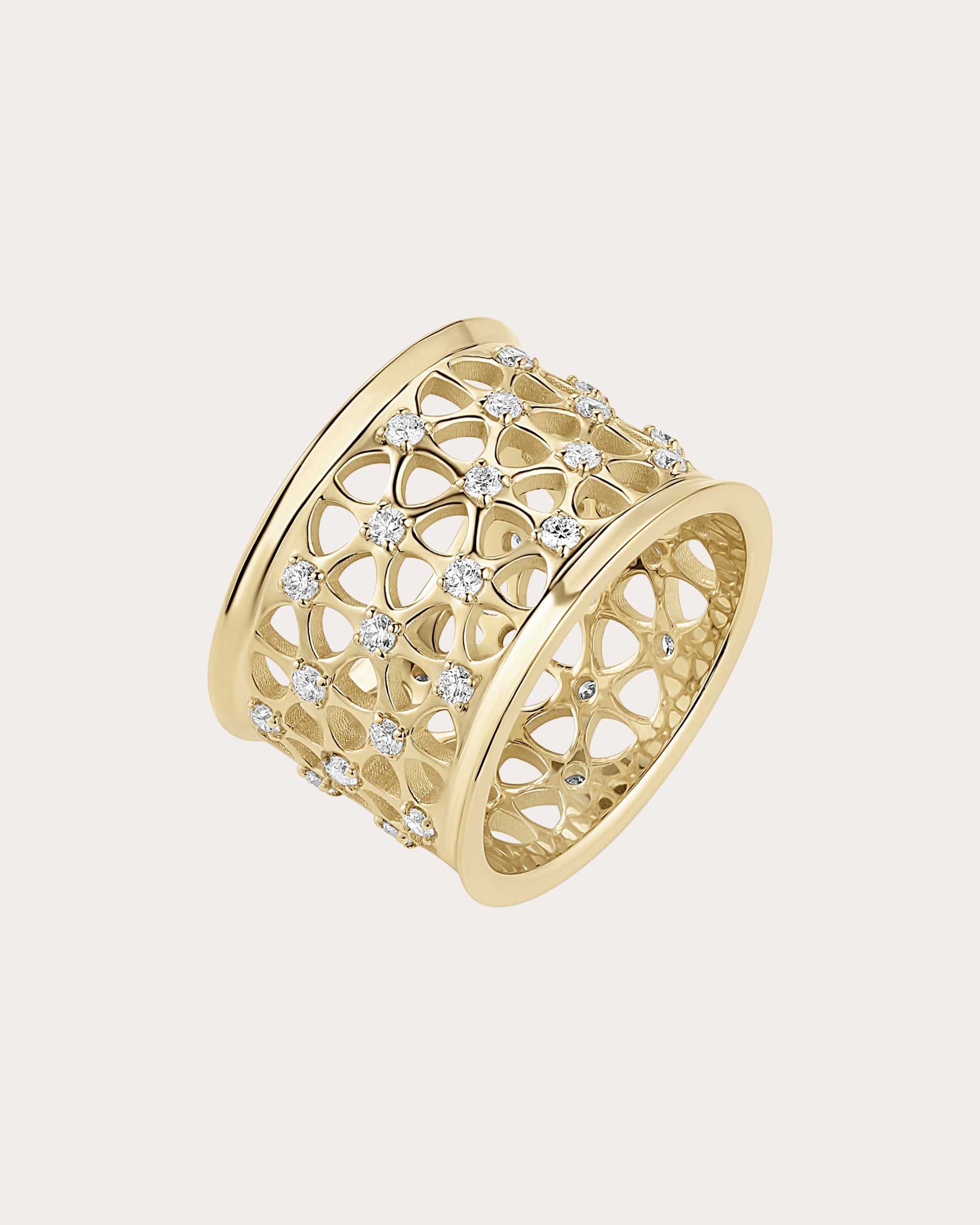 Palace 14K Gold Diamond Gate Ring