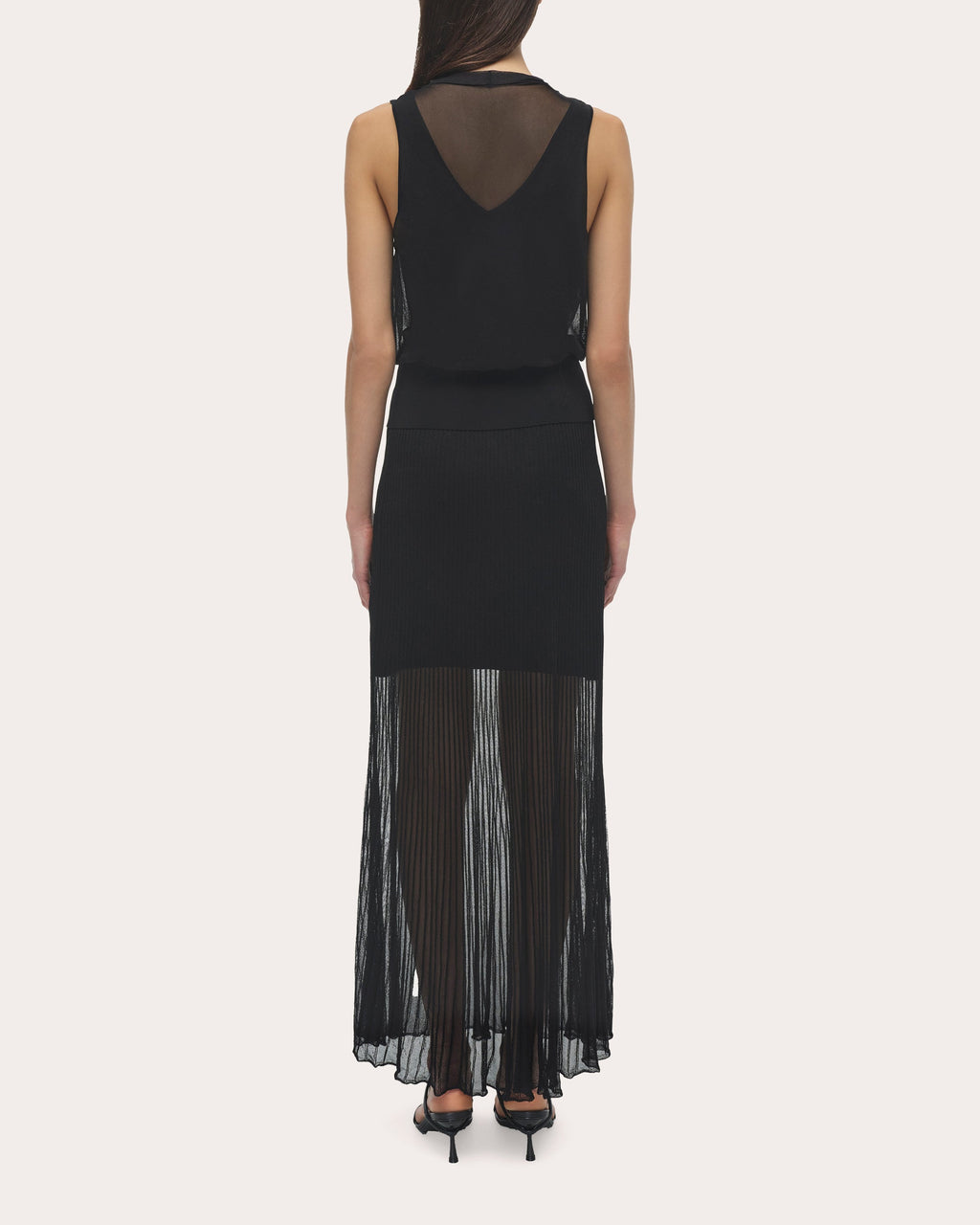 Gennie Sheer Rib Knit Maxi Skirt