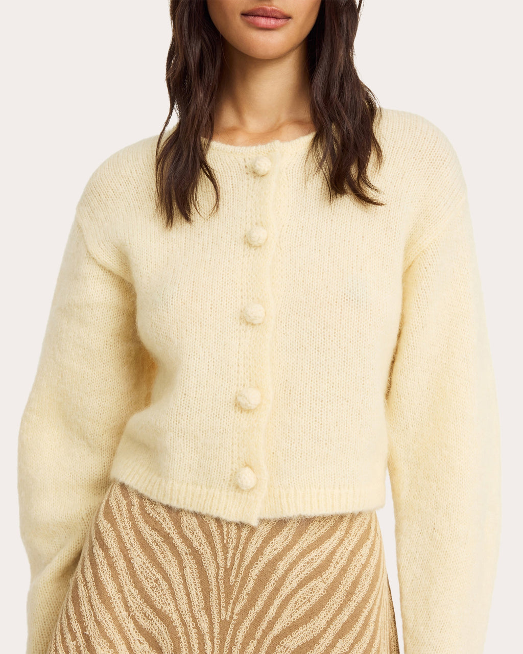 Zharea Knit Wool-Blend Cardigan