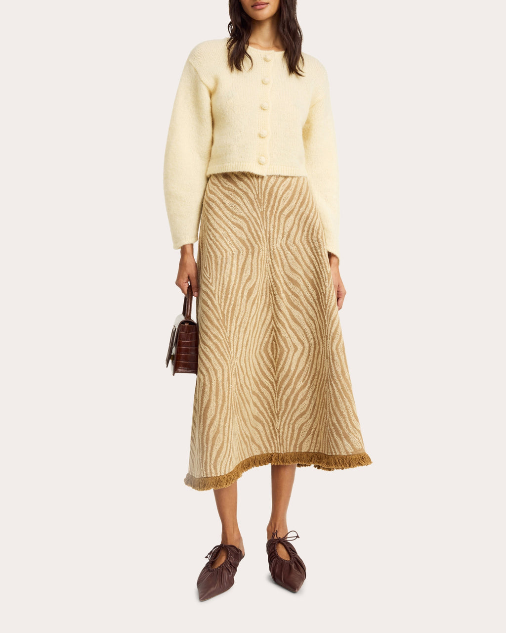 Zharea Knit Wool-Blend Cardigan