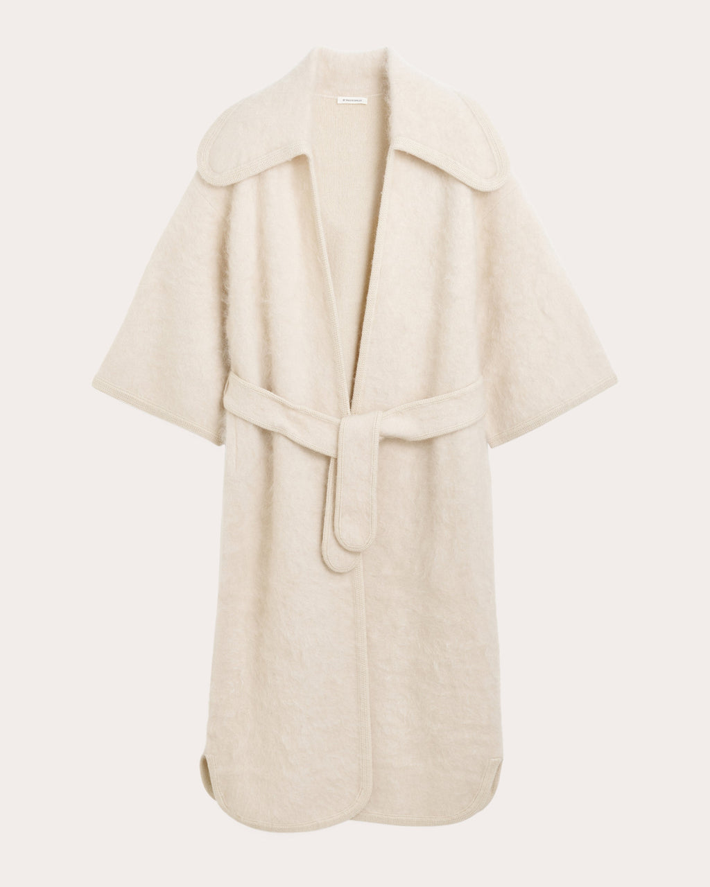 Mirano Belted Wool-Blend Knit Wrap Coat