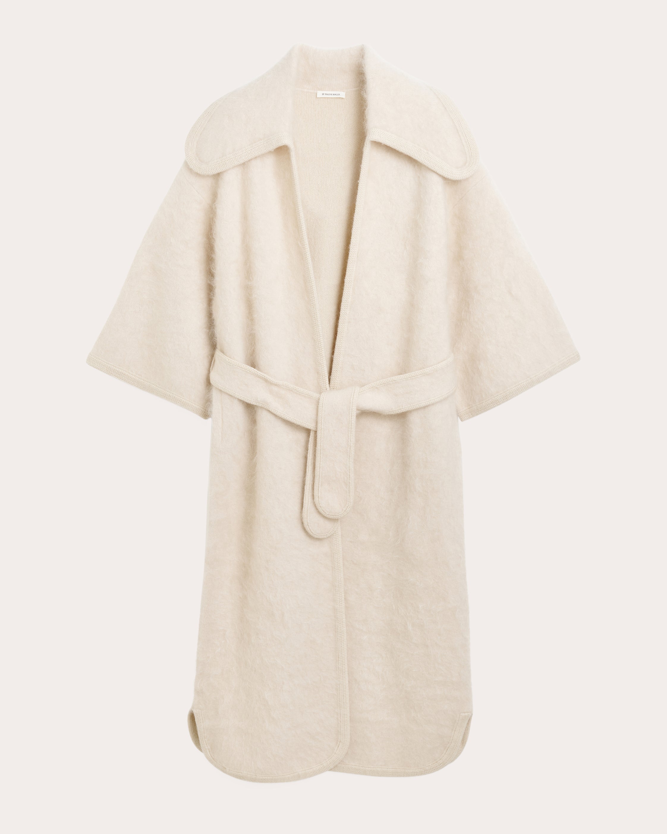 Mirano Belted Wool-Blend Knit Wrap Coat