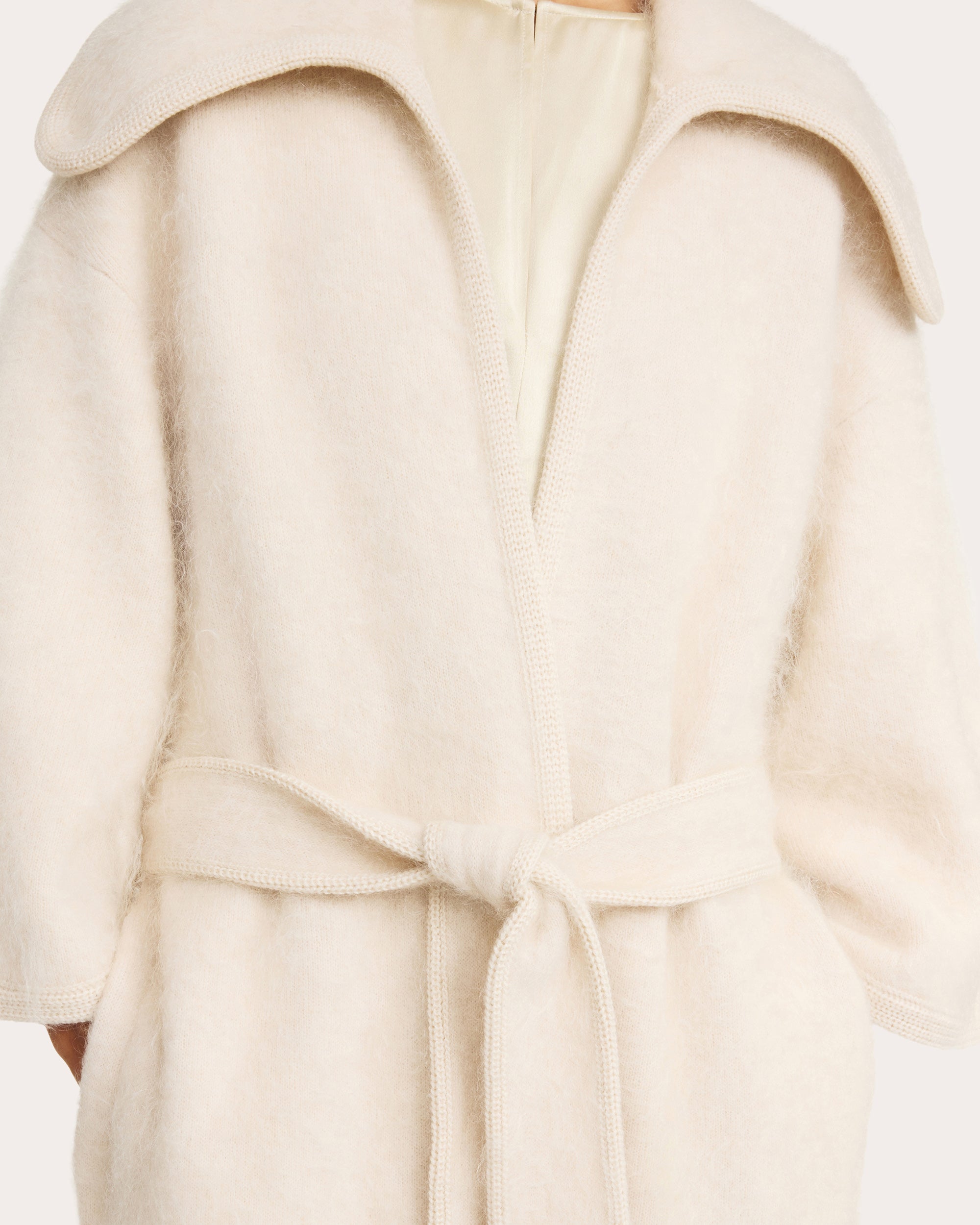 Mirano Belted Wool-Blend Knit Wrap Coat