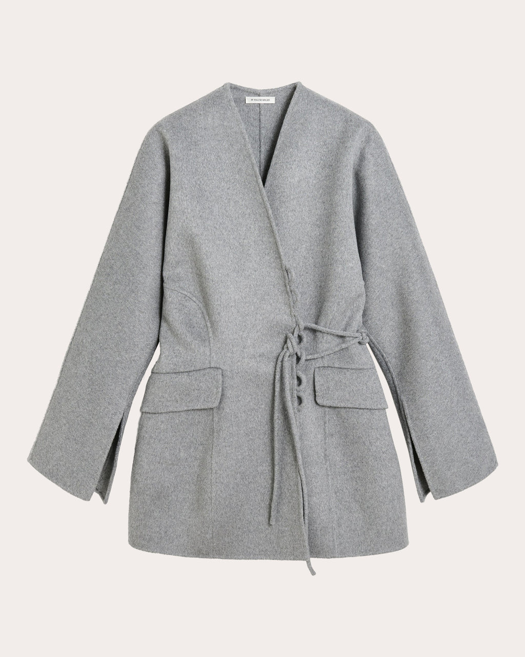 Lalou Wool-Felt Wrap Blazer