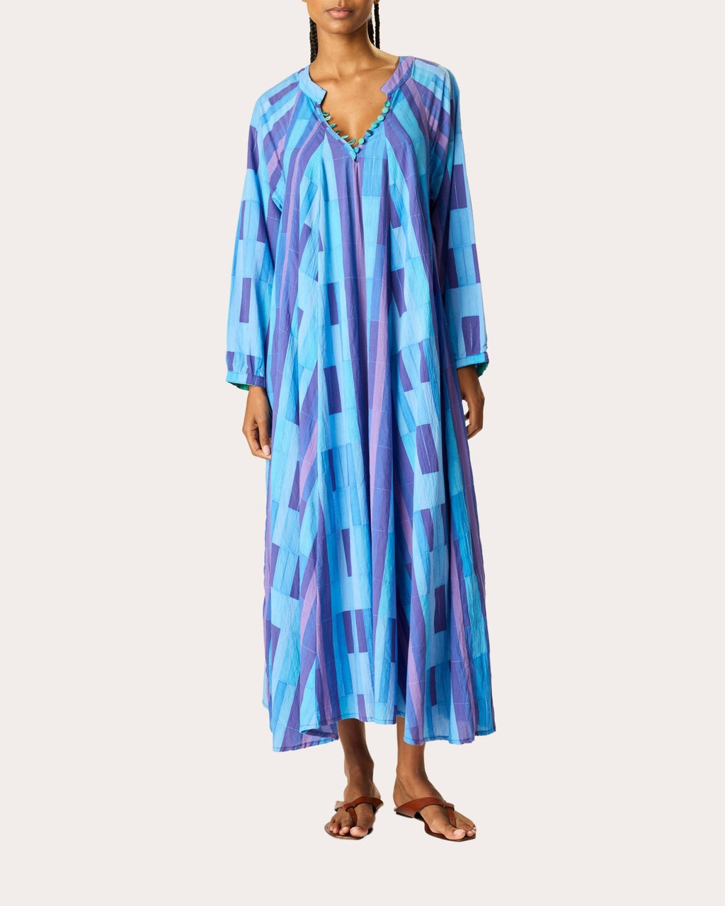 Fiore Cotton Pleated Maxi Dress