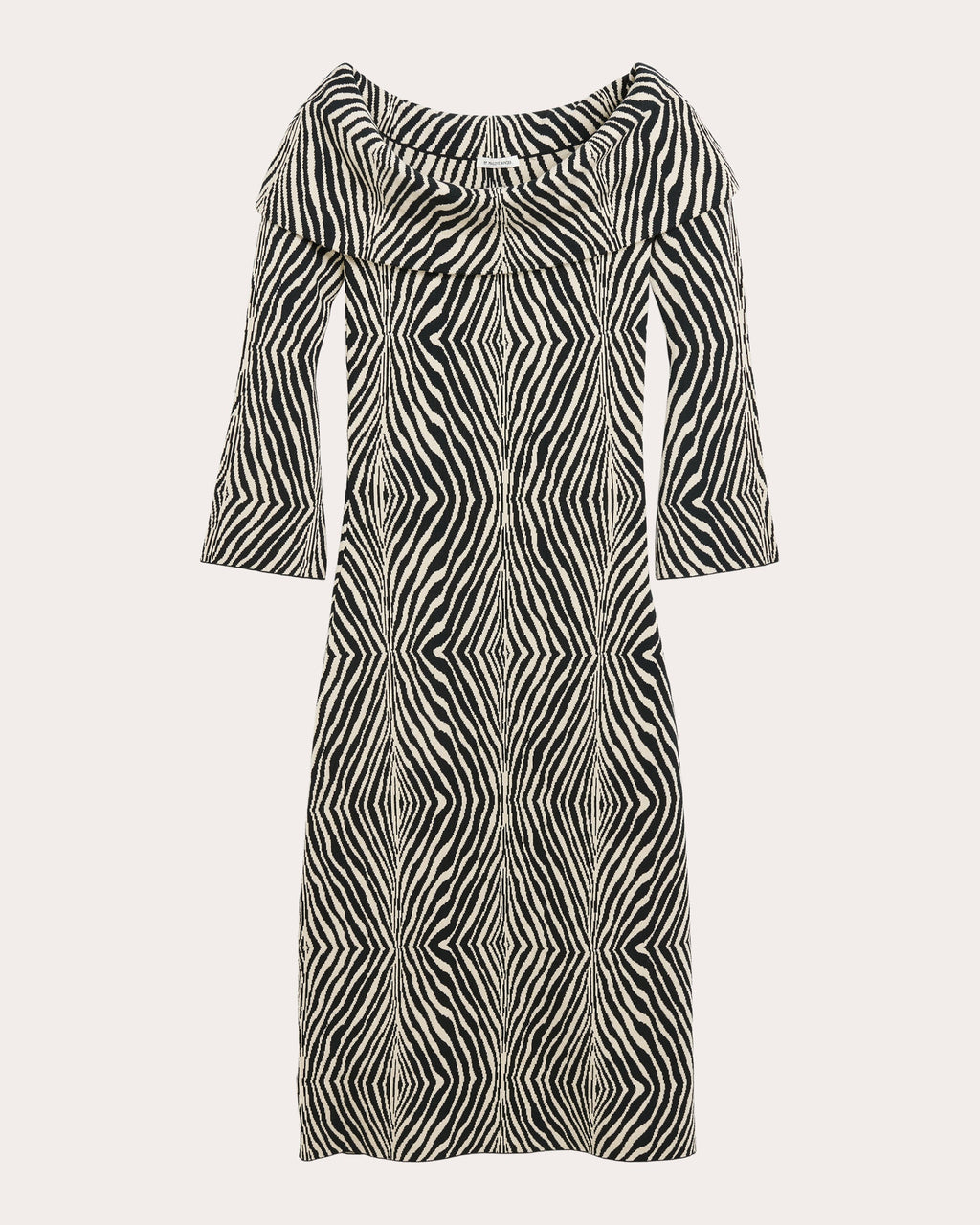 Bennie Printed Stretch-Knit Off-the-Shoulder Midi Dress