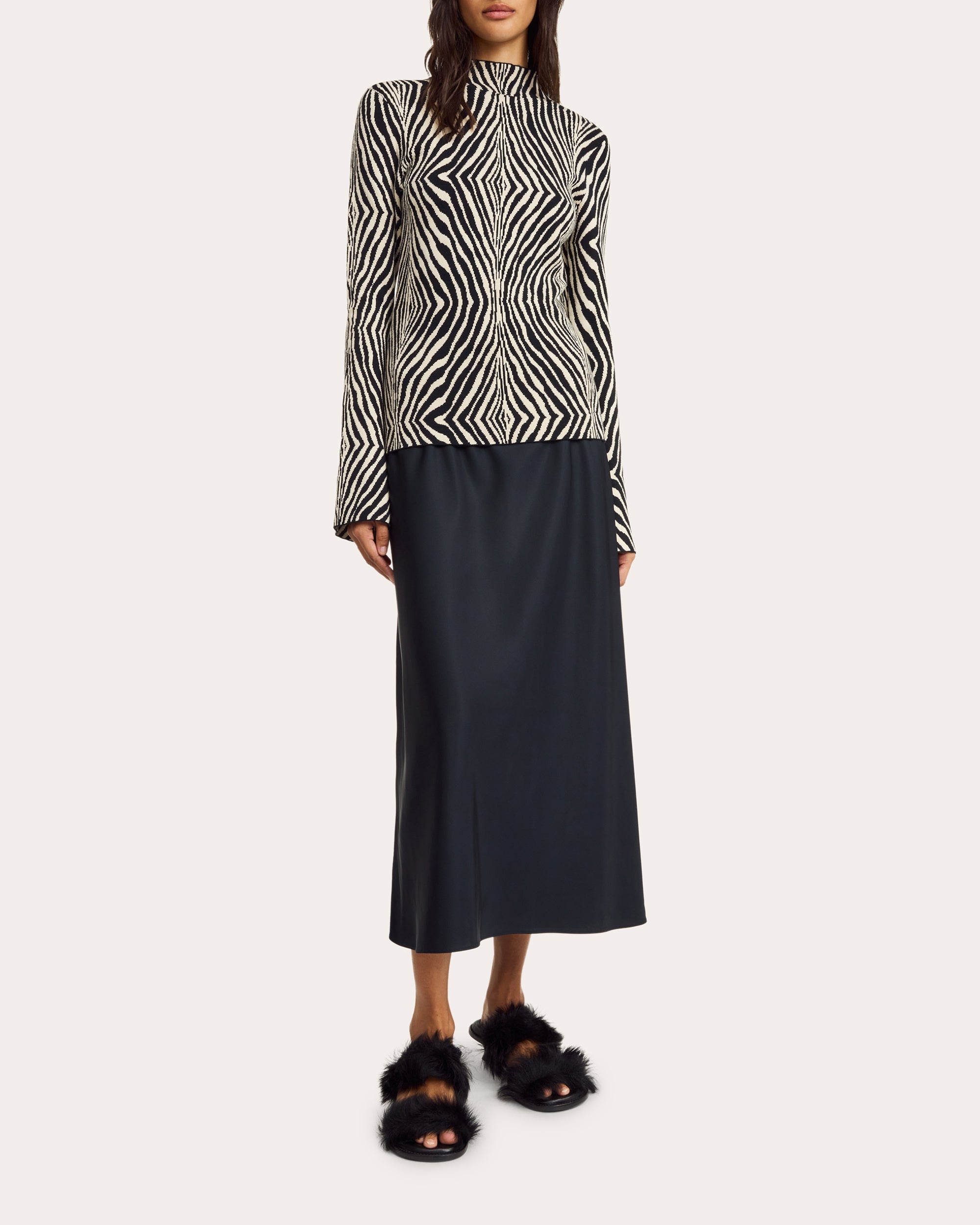 Bernie Printed Stretch-Knit Top