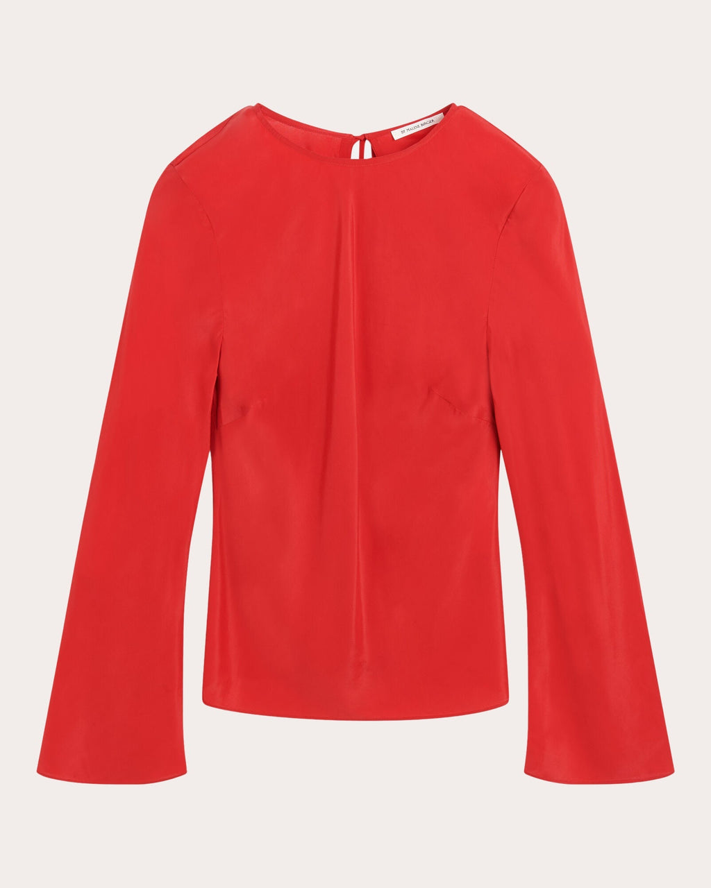 Priscilla Satin Long-Sleeve Top