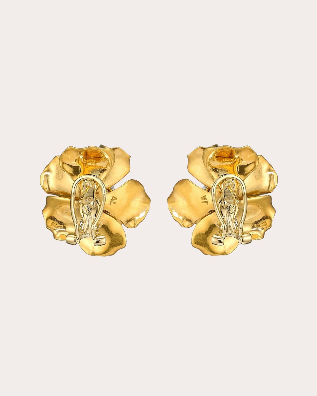 Reine De Soleil 24K PVD Gold and Silver Vermeil Lab-Grown Diamond Stud Earrings