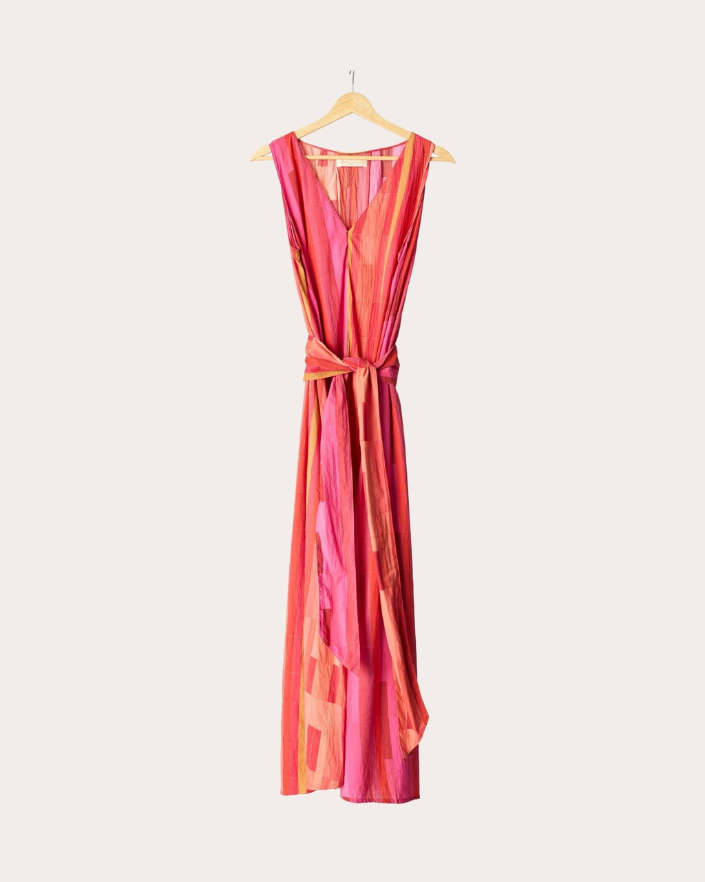 Tova Cotton Belted Sleeveless Maxi Dress
