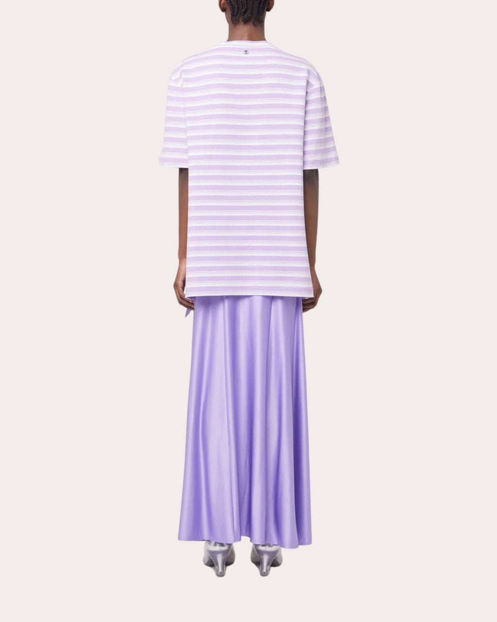 Knotted Satin Stretch-Jersey Maxi Skirt