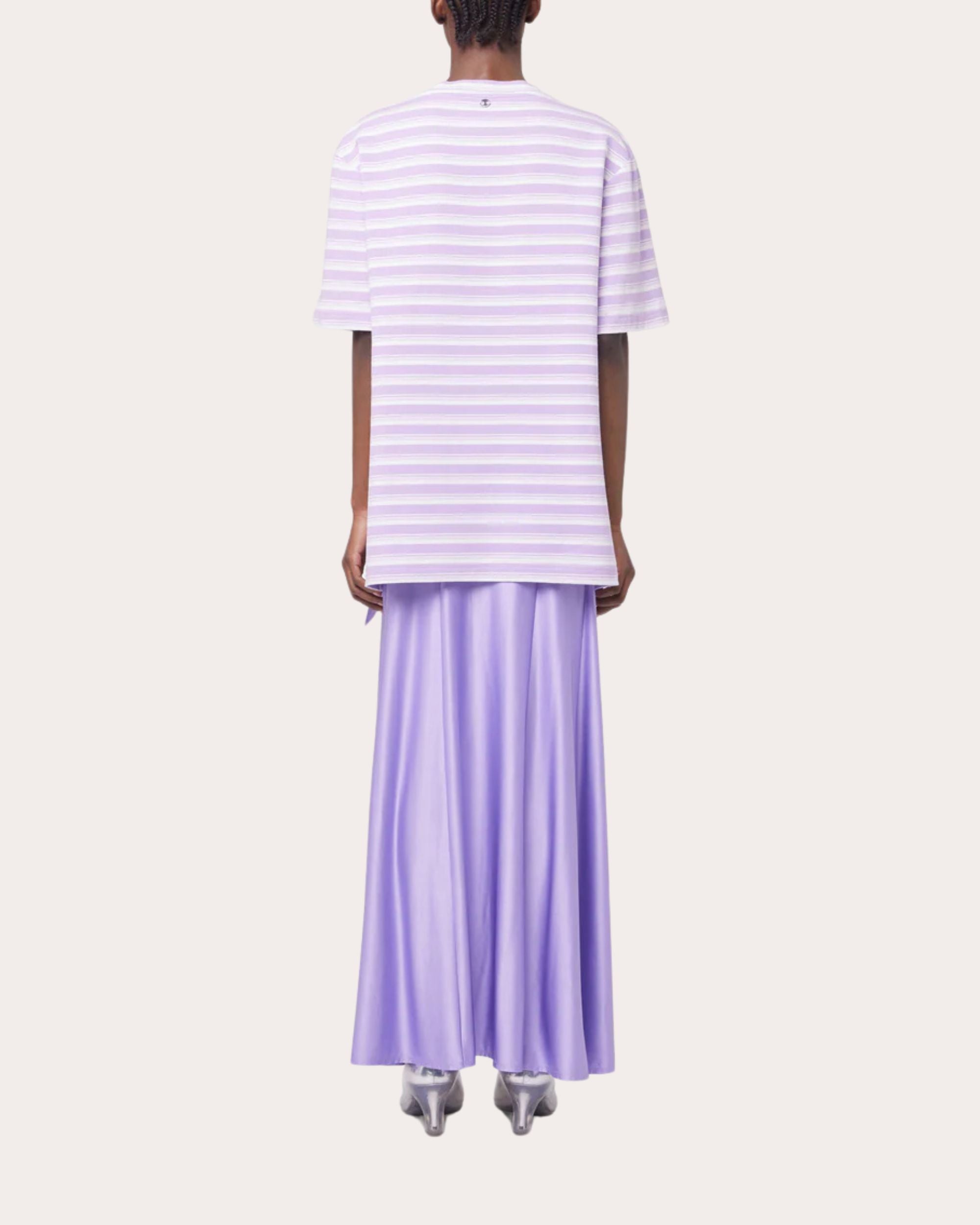 Knotted Satin Stretch-Jersey Maxi Skirt