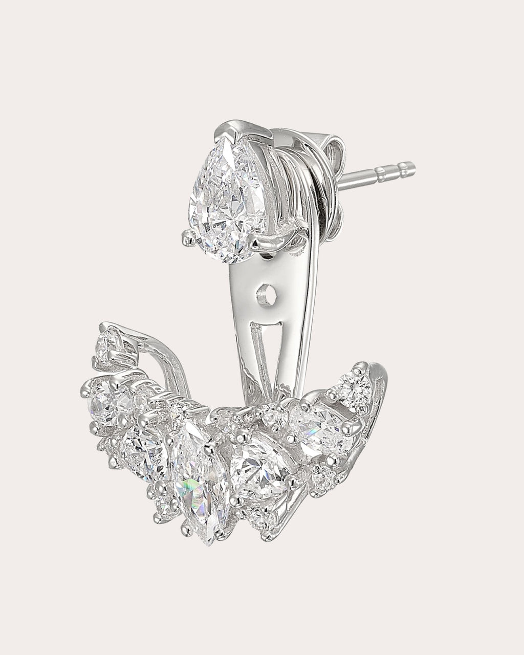Snowflower 18K Gold and Rhodium Vermeil Lab-Grown Diamond Ear Jackets