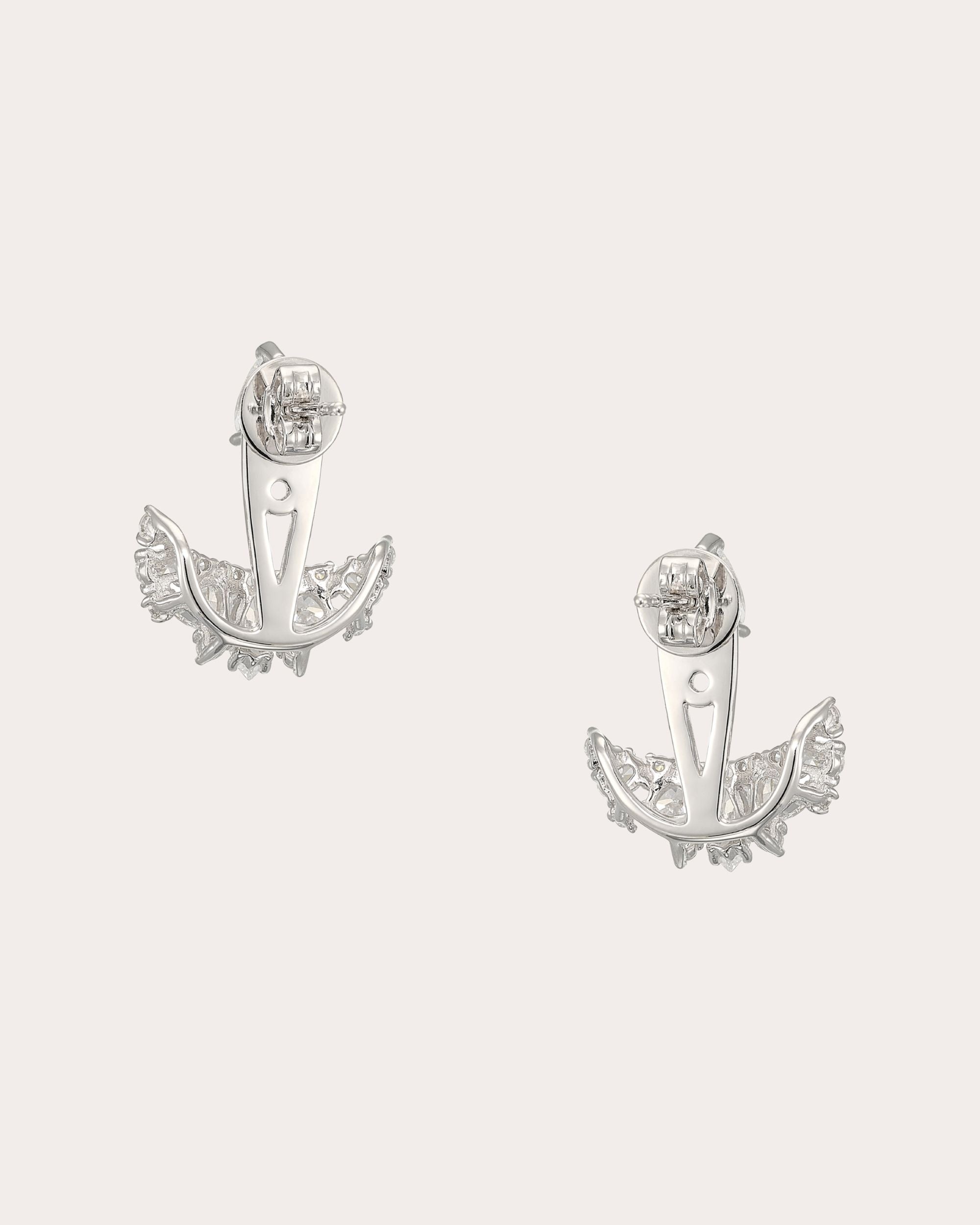Snowflower 18K Gold and Rhodium Vermeil Lab-Grown Diamond Ear Jackets