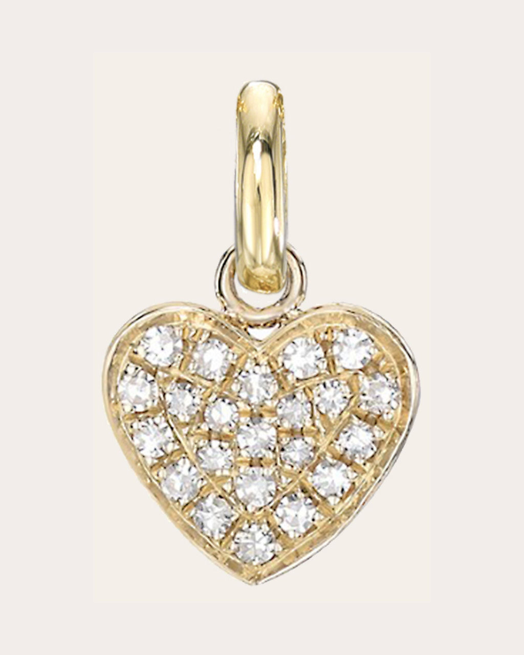 Small 14K Gold Diamond Heart Pendant