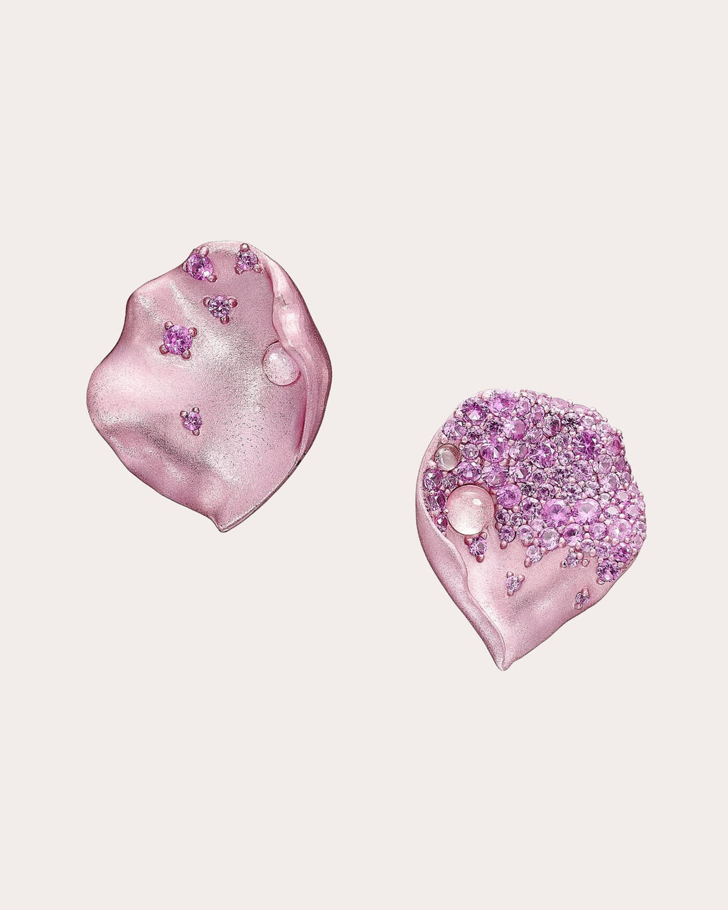 Petal Aluminum Lab-Grown Sapphire and Topaz Earrings