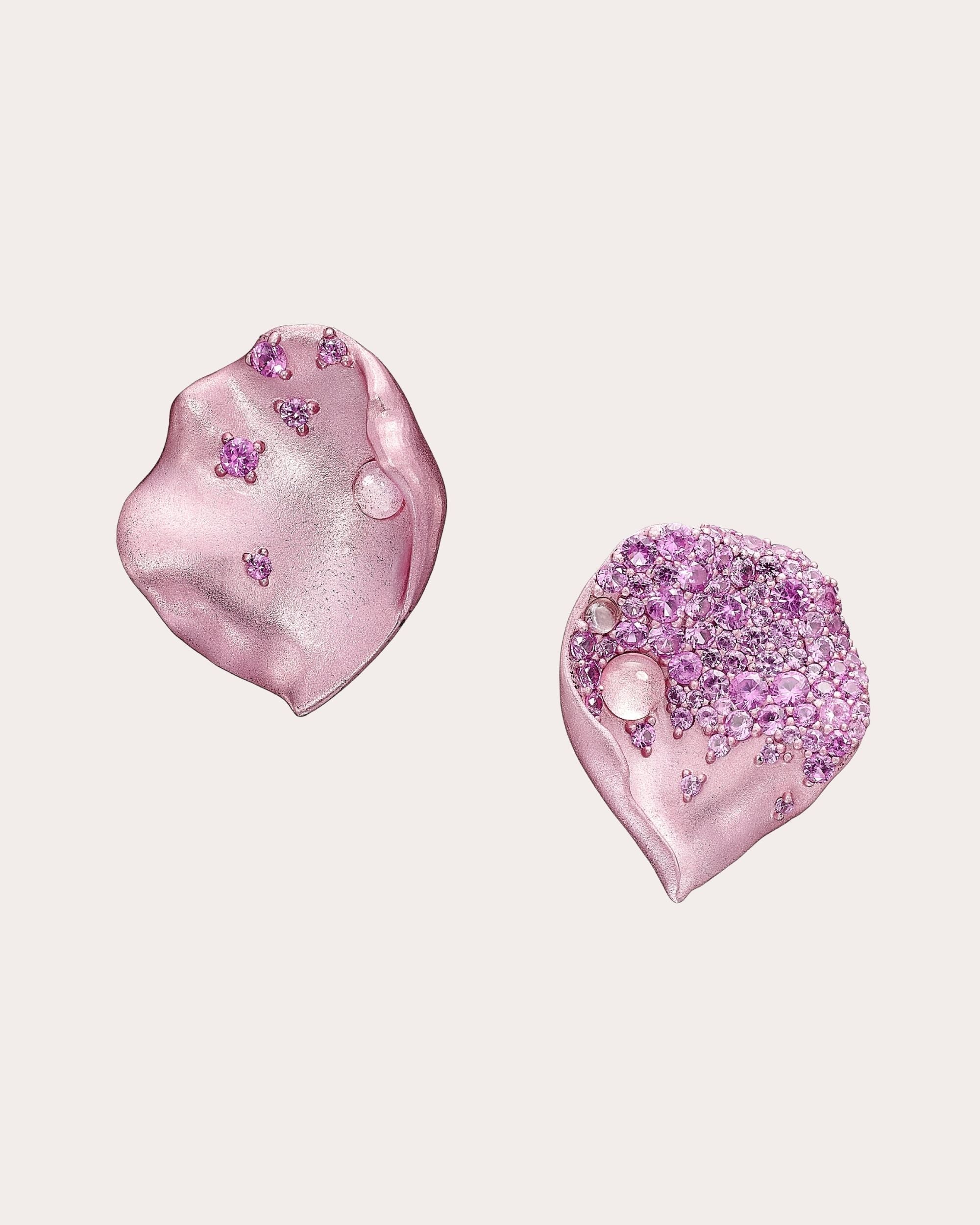Petal Aluminum Lab-Grown Sapphire and Topaz Earrings