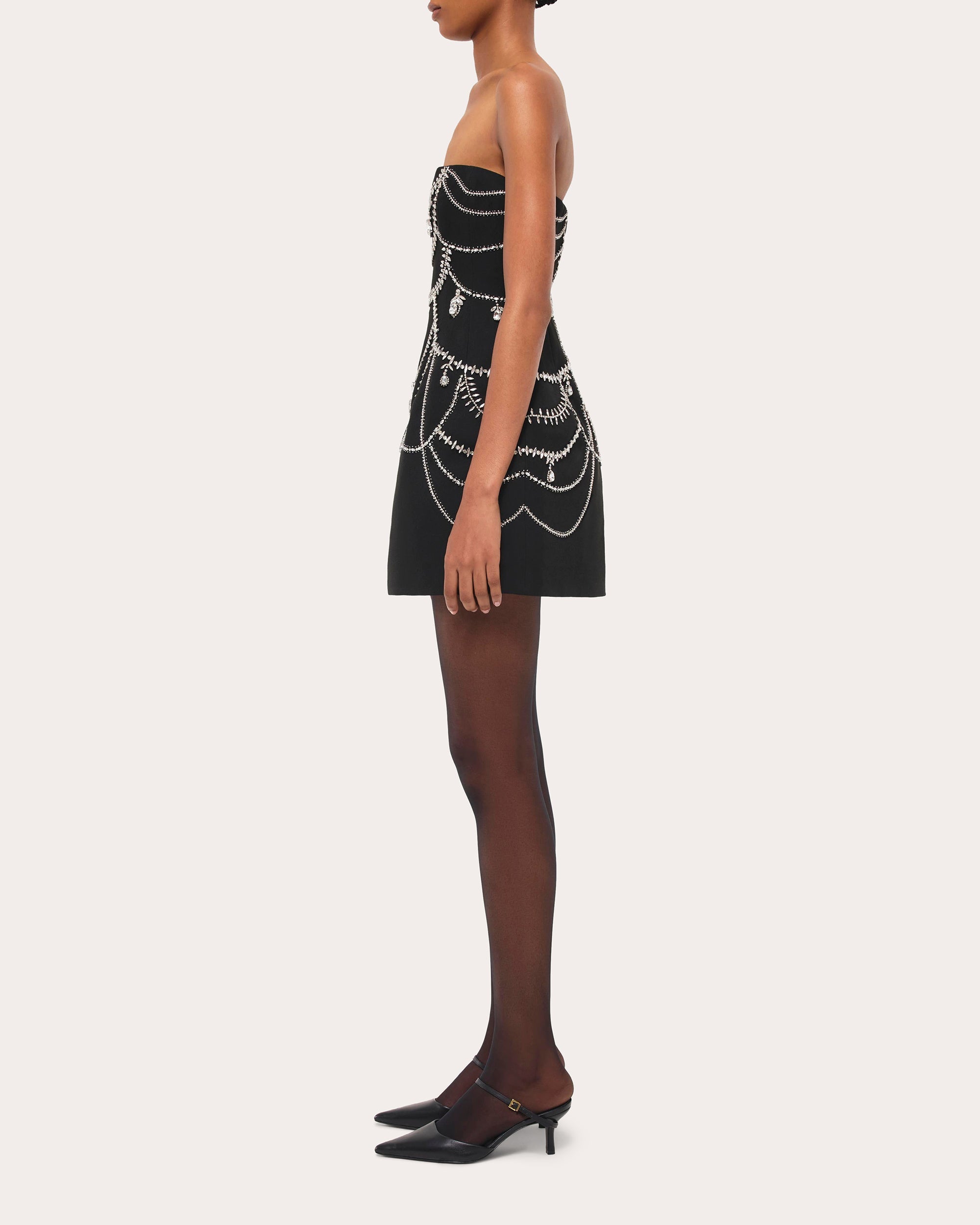 Arta Crystal-Embellished Cady Mini Dress