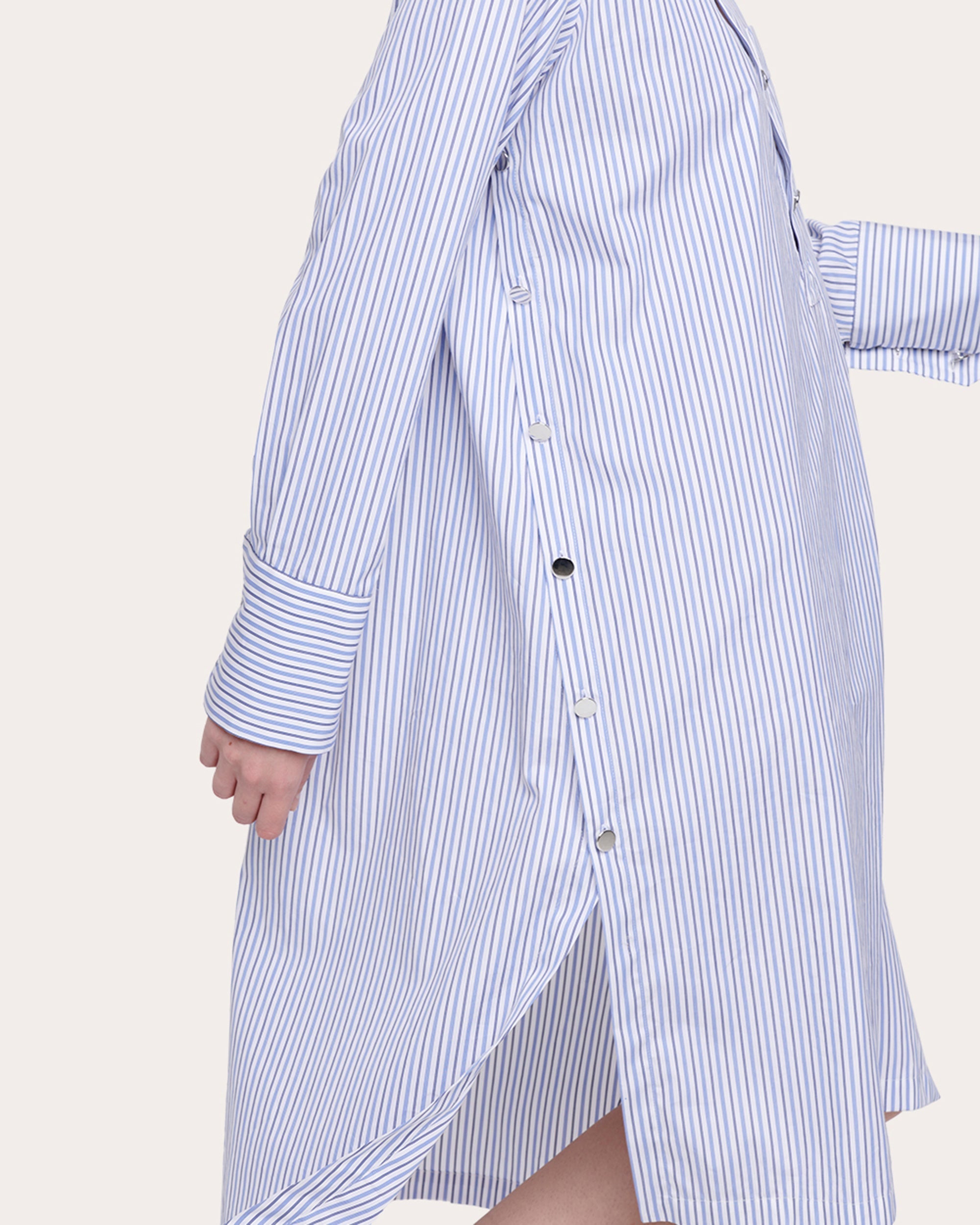 Striped Cotton Midi Dress