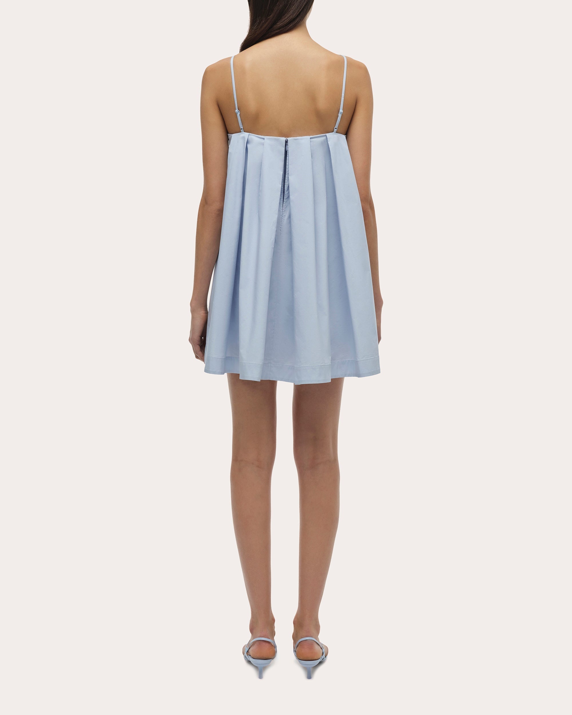 Kendall Poplin Twisted Button-Front Mini Dress