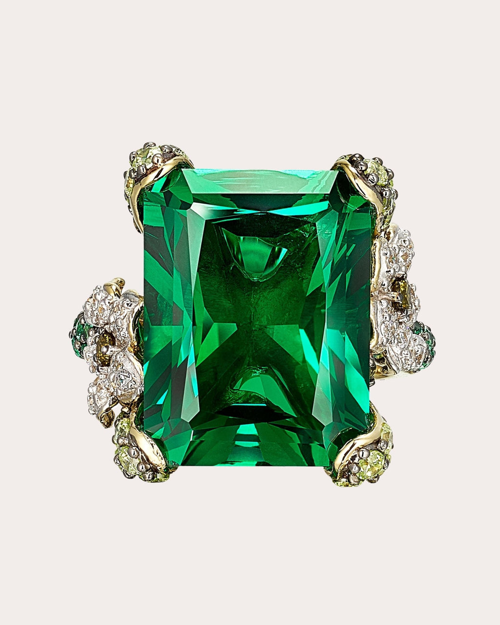 Cinderella 18K Gold and Rhodium Vermeil Lab-Grown Multi-Stone Ring