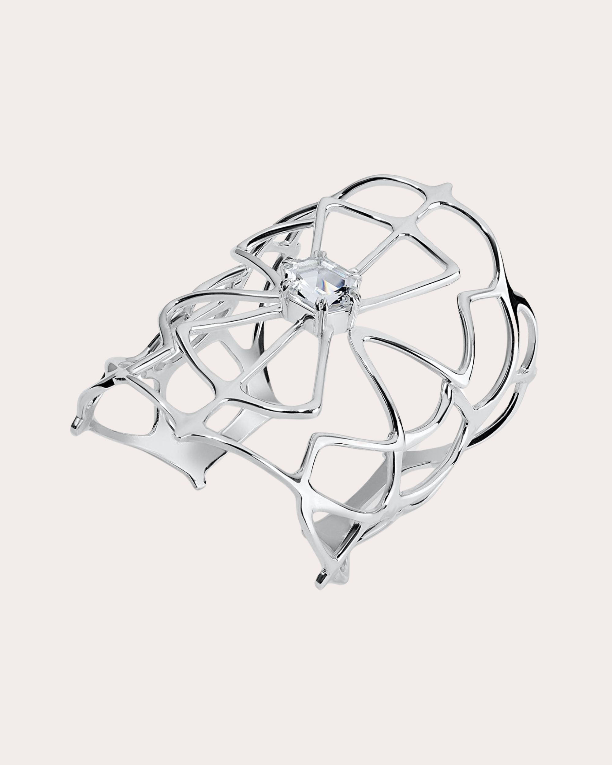 100Hz Frequency Sterling Silver Quartz Cuff