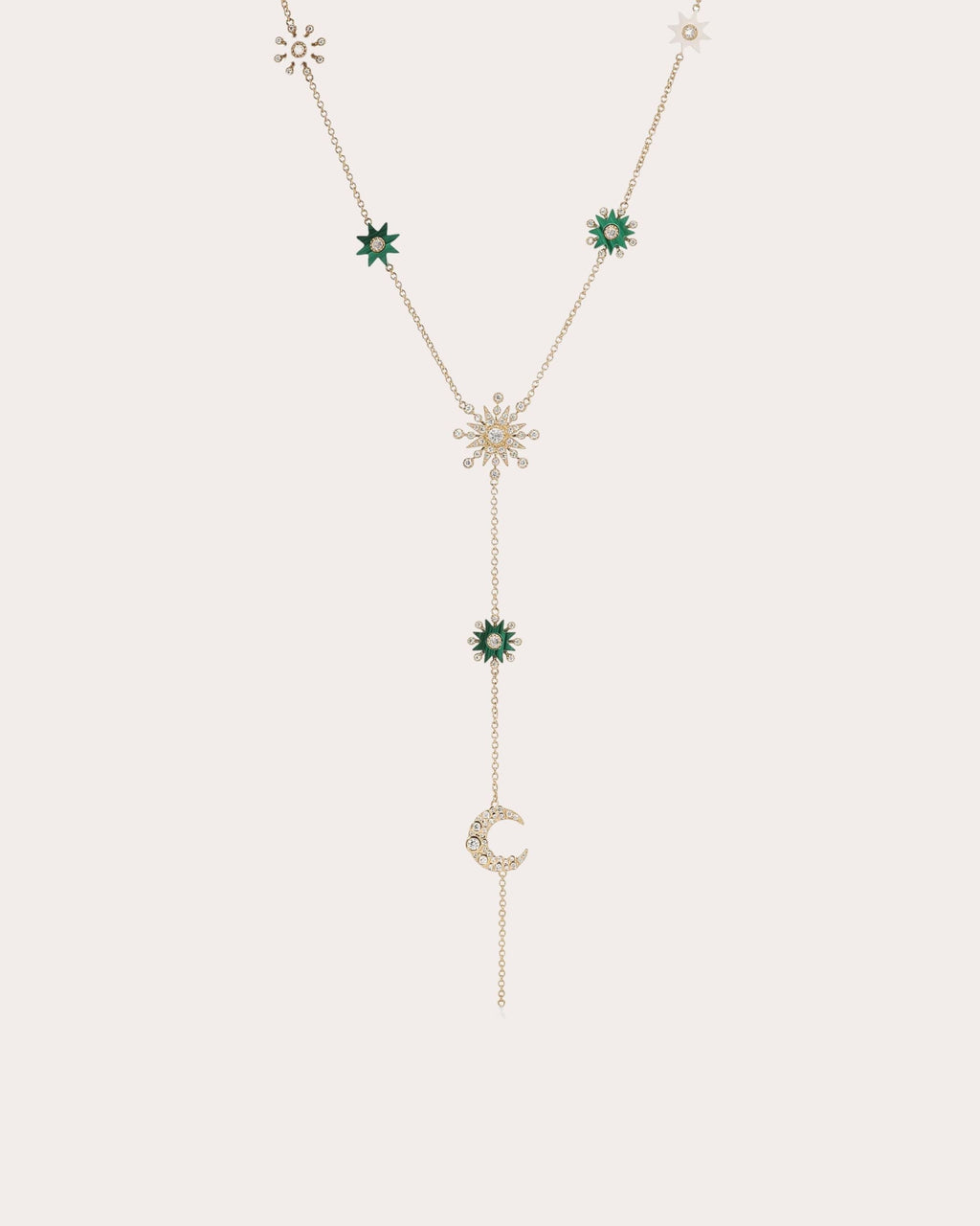 Comète 18K Gold Multi-Stone Pendant Necklace