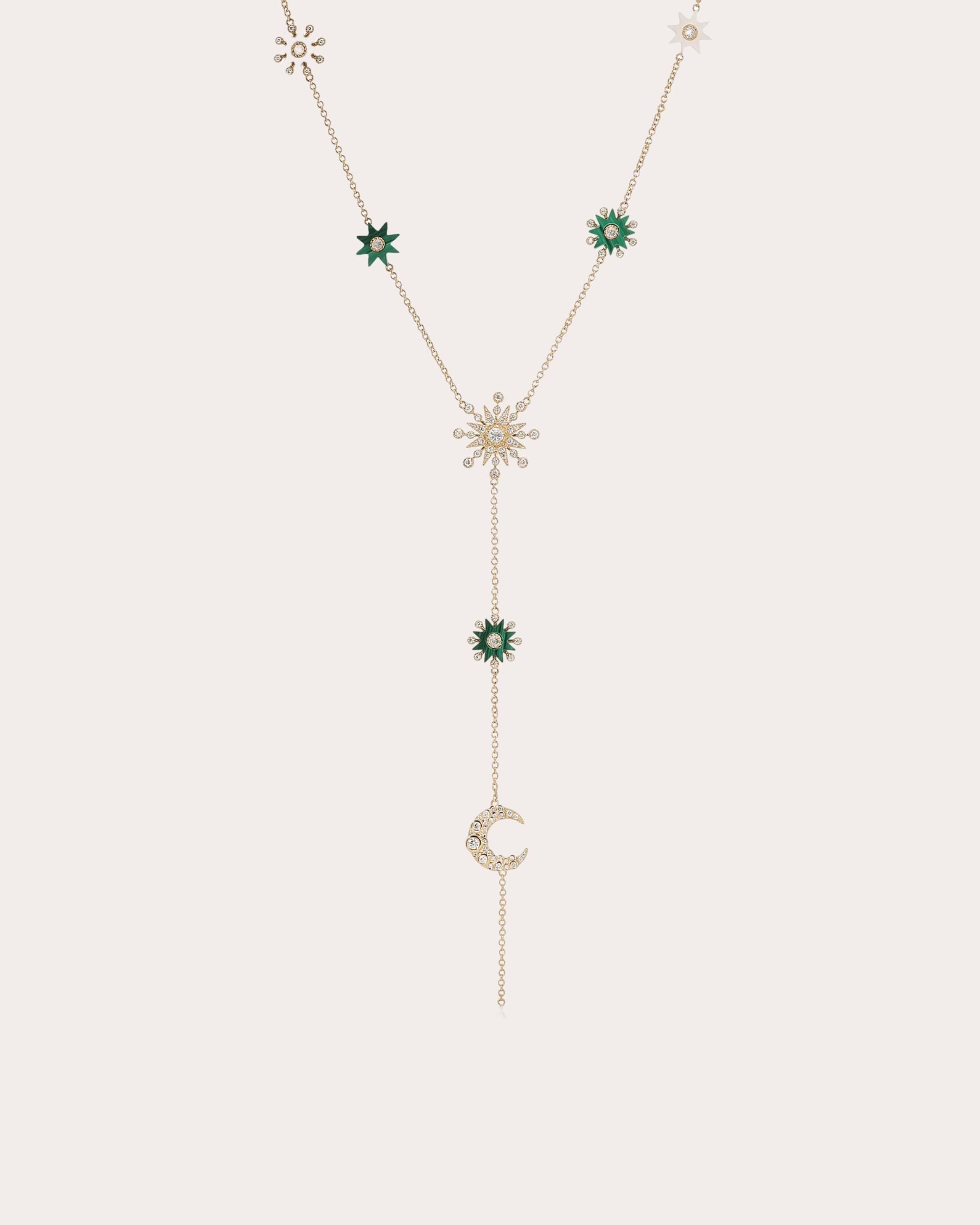 Comète 18K Gold Multi-Stone Pendant Necklace