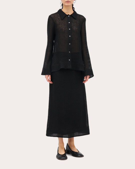Svala Linen-Mesh Shirt