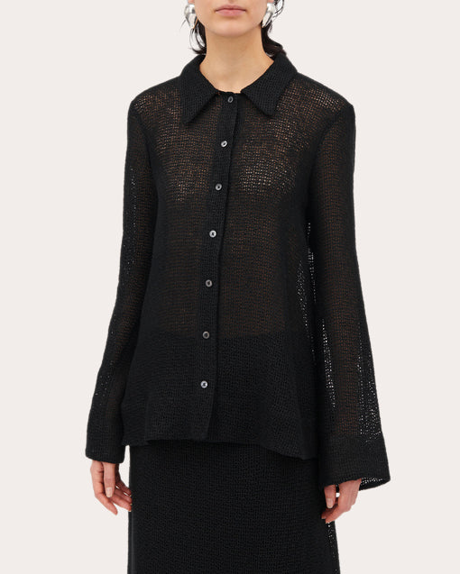Svala Linen-Mesh Shirt