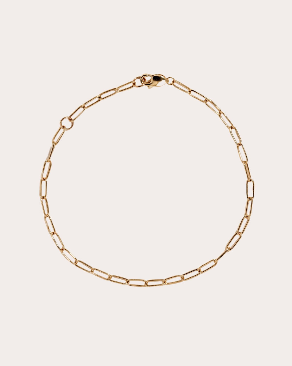 14K Gold Paperclip Bracelet