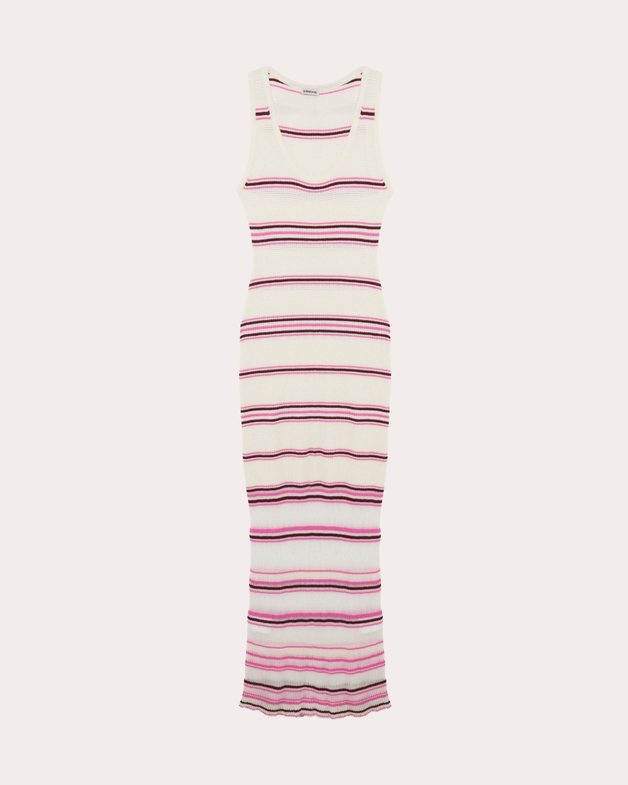 Mariana Stripe Bouclé Knit Maxi Dress