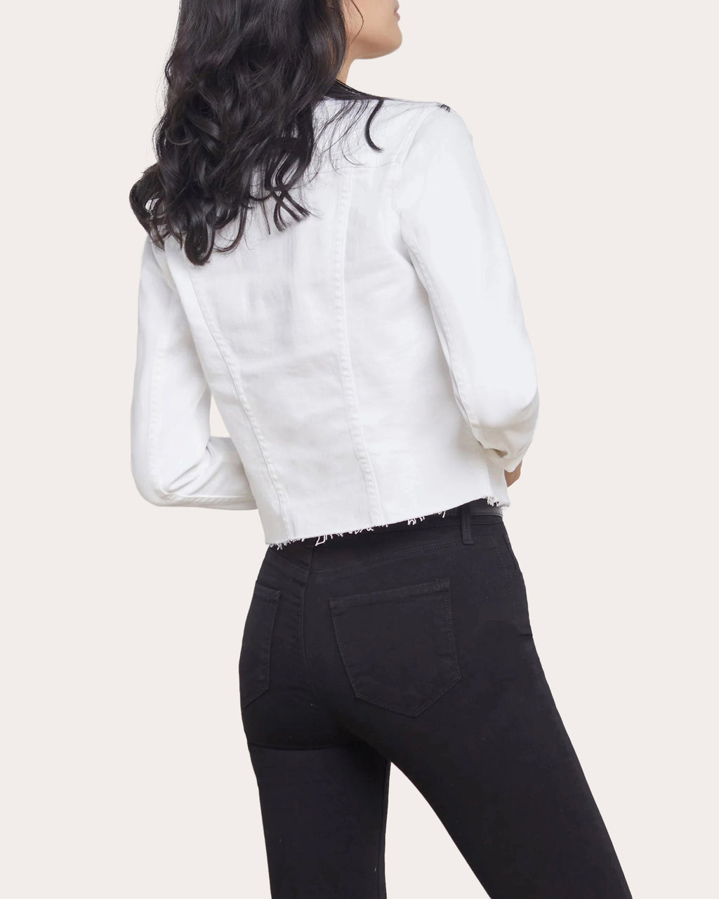Janelle Raw-Hem Denim Jacket