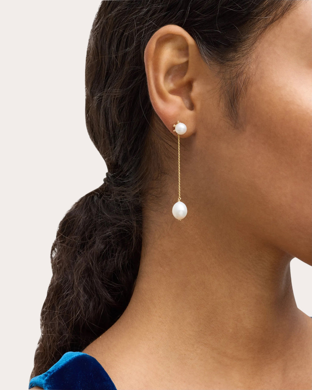 Bubble 14K Gold Pearl Earrings