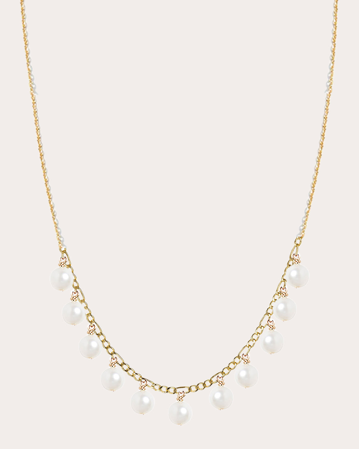Baby Dangle 14K Gold Pearl Necklace