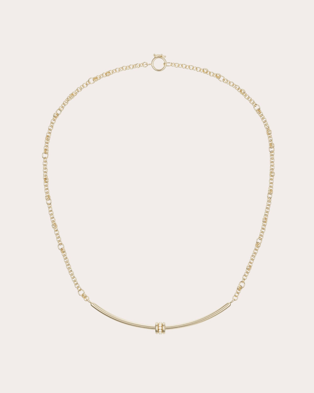 Gravity 18K Gold Diamond Pavé Arc Necklace