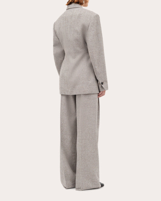 Joam Herringbone Wool-Blend Blazer