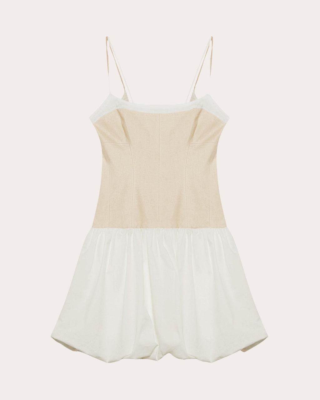 Fifi Poplin Combo Drop-Waist Mini Dress