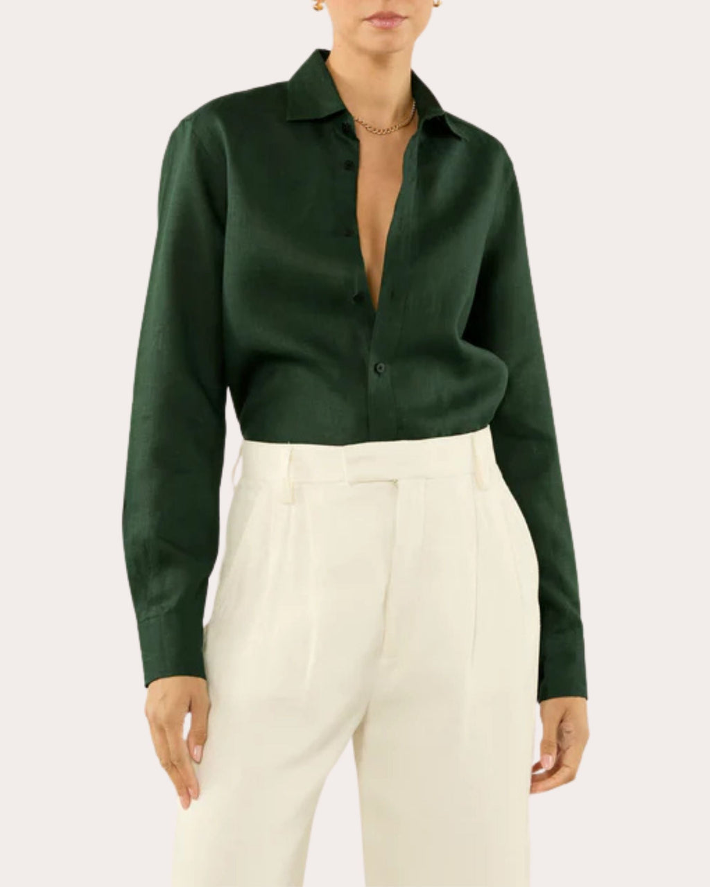 The Boyfriend Linen Button-Up Shirt