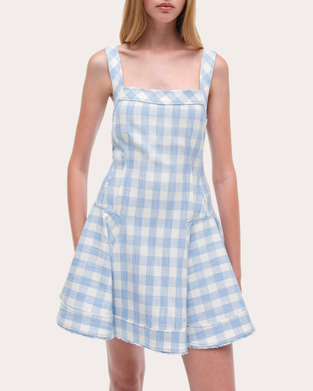 Hannalie Gingham Fit & Flare Mini Dress