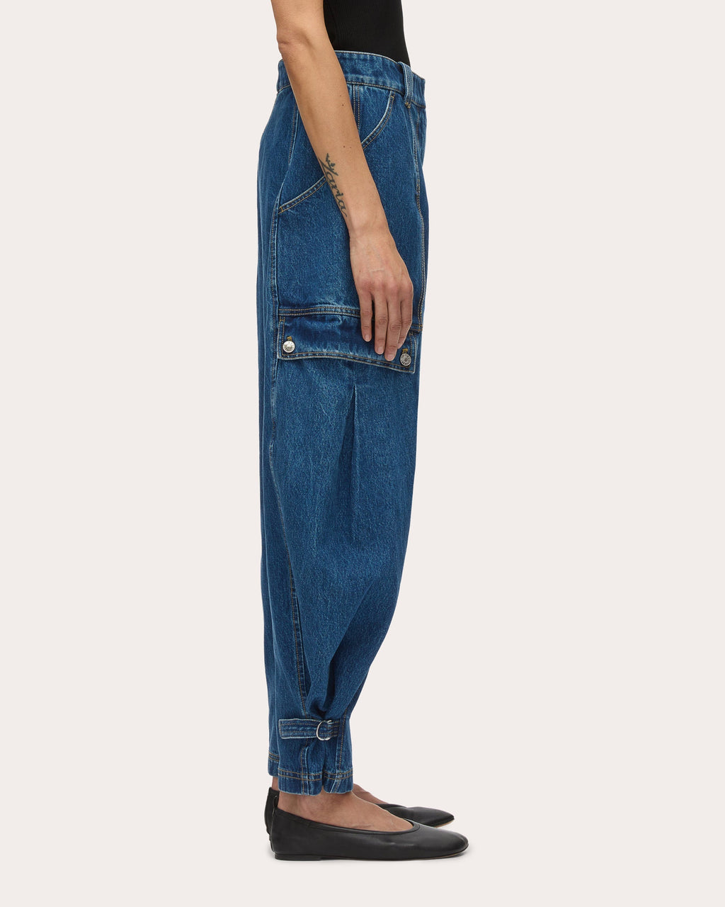 Tapered Cargo Jeans
